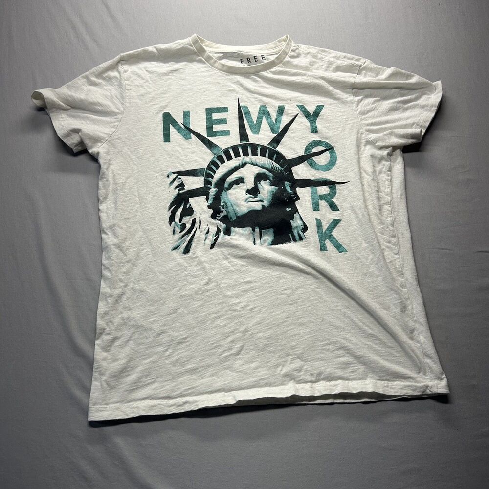 NEW YORK NYC - Statue of Liberty - FREE STATE T-Shirt - Size Large
